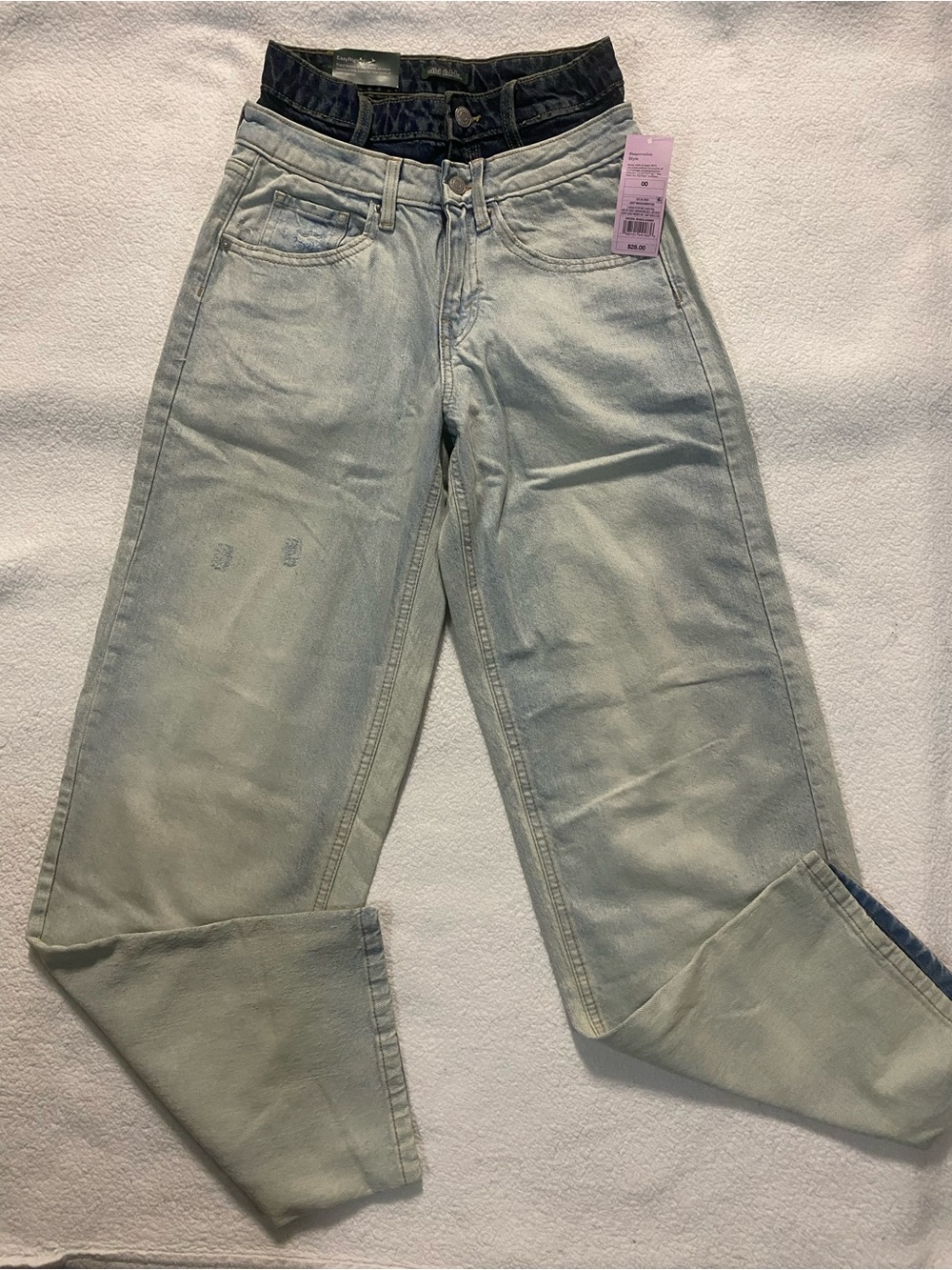 wild fable Light Wash Boyfriend Jeans with Dark Waistband